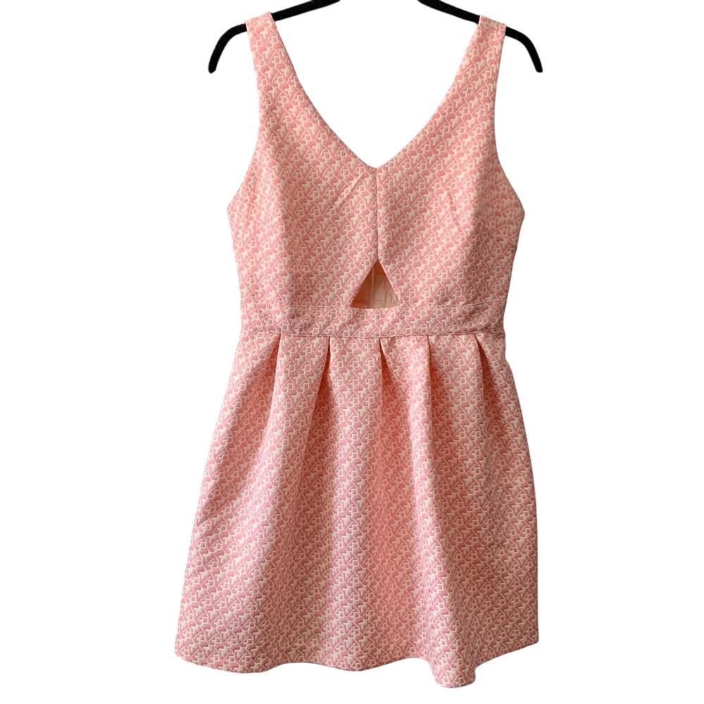 Forever 21 Millennial Pink and Cream Mini Dress Size L Coquette Cocktail Party